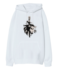 Aslan Tasarım Oversize Unisex Kapüşonlu Sweatshirt