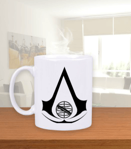 Assasin Creed Cup Beyaz Kupa Bardak