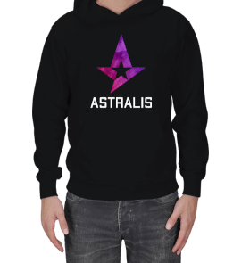 Astralis Siyah Erkek Kapşonlu