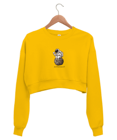 Astronaut Kadın Crop Sweatshirt