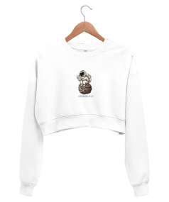 Astronaut Kadın Crop Sweatshirt