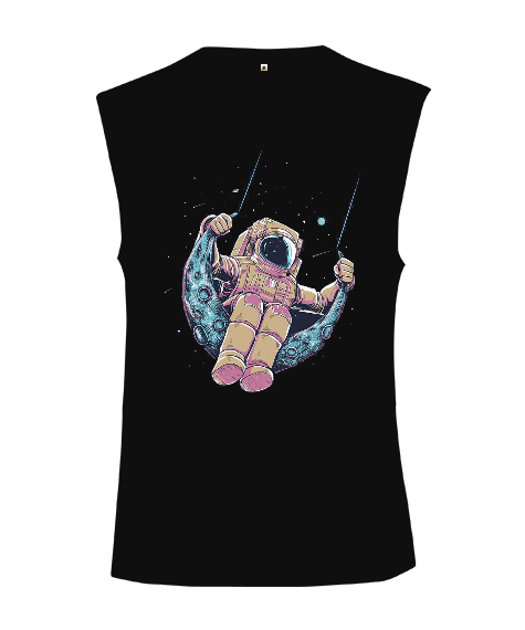 Tisho - Astronot Baskılı Kesik Kol Unisex Tişört