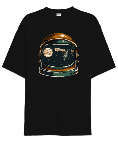 Astronot Başlığı Oversize Unisex Tişört