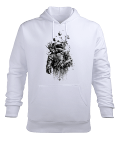 astronot Erkek Kapüşonlu Hoodie Sweatshirt