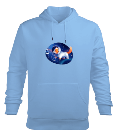 astronot köpek Erkek Kapüşonlu Hoodie Sweatshirt