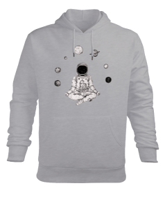 Astronot meditasyon Erkek Kapüşonlu Hoodie Sweatshirt