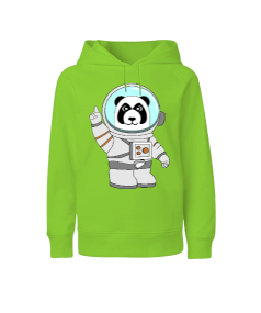 Astronot panda Çocuk Unisex Hoodie Kapüşonlu