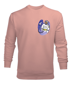 Astronot Temalı Erkek Sweatshirt