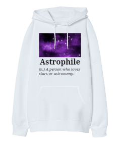 Astrophile Oversize Unisex Kapüşonlu Sweatshirt