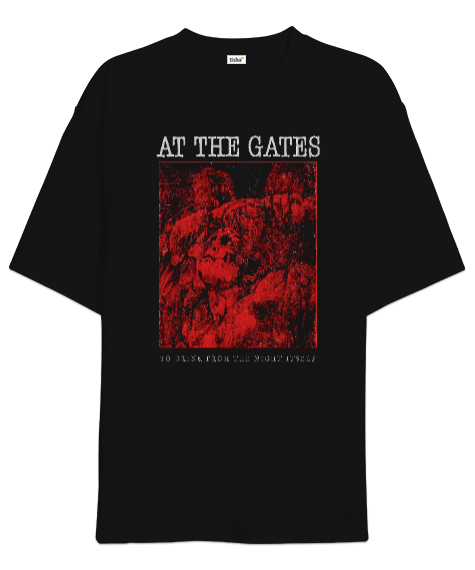 At The Gates Siyah Oversize Unisex Tişört