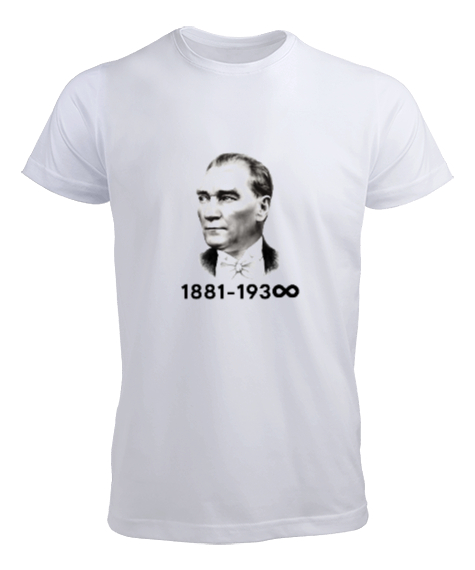 Tisho - Atatürk Baskılı Beyaz Erkek Tişört