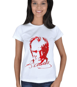 Atatürk baskılı Kadın Tişört