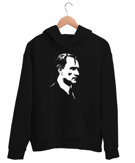 Tisho - Atatürk Baskılı Siyah Unisex Kapşonlu Sweatshirt