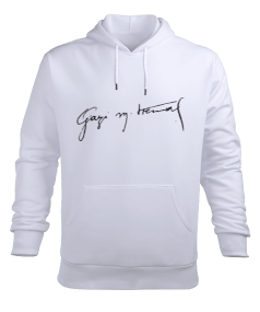 Atatürk desenli Erkek Kapüşonlu Hoodie Sweatshirt