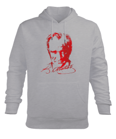 atatürk Erkek Kapüşonlu Hoodie Sweatshirt