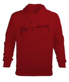 Atatürk İmzalı Erkek Kapüşonlu Hoodie Sweatshirt