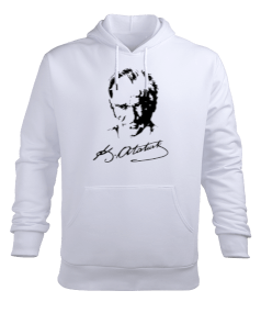 atatürk imzası Erkek Kapüşonlu Hoodie Sweatshirt