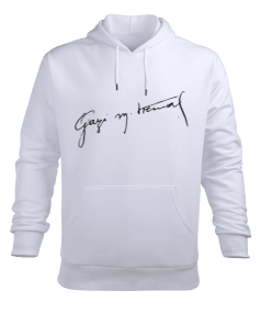 Atatürk imzası Erkek Kapüşonlu Hoodie Sweatshirt