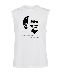 Atatürk- Olmasaydın Olmazdık Kesik Kol Unisex Tişört