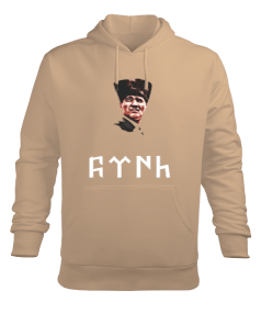 ATATÜRK PORTRELİ TÜRK YAZILI SWEATSHİRT Erkek Kapüşonlu Hoodie Sweatshirt