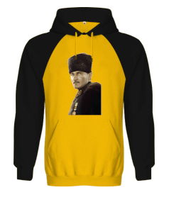 Atatürk portresi Orjinal Reglan Hoodie Unisex Sweatshirt