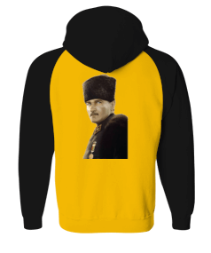 Atatürk portresi Orjinal Reglan Hoodie Unisex Sweatshirt