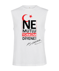  Atatürk Türkiye Kesik Kol Unisex Tişört