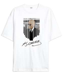 Atatürk U9 Beyaz Oversize Unisex Tişört