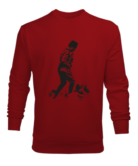 Tisho - Atatürk,Türkiye. Kırmızı Erkek Sweatshirt