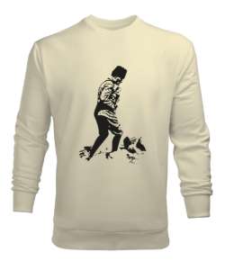 Atatürk,Türkiye. Krem Erkek Sweatshirt