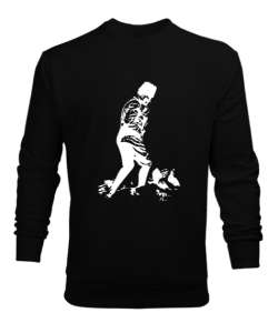 Atatürk,Türkiye. Siyah Erkek Sweatshirt