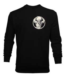 Atlas Dünyayı Taşıyan Titan Siyah Erkek Sweatshirt