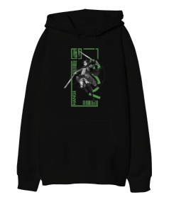 Attack on Titan Armin Arlelt Essential Siyah Oversize Unisex Kapüşonlu Sweatshirt