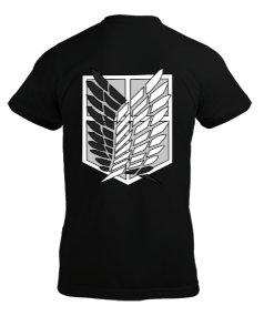 Attack on Titan baskılı T-shirt Erkek Tişört