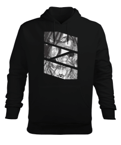 Attack on Titan Eren Titan Form Siyah Erkek Kapüşonlu Hoodie Sweatshirt