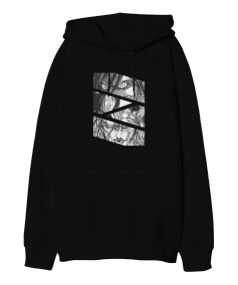 Attack on Titan Eren Titan Form Siyah Oversize Unisex Kapüşonlu Sweatshirt