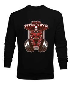 Attack on Titan GYM Vücut Geliştirme Bodybuilding Fitness Tasarım Erkek Sweatshirt