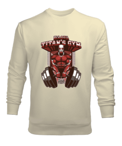 Attack on Titan GYM Vücut Geliştirme Bodybuilding Fitness Tasarım Erkek Sweatshirt