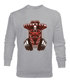 Attack on Titan GYM Vücut Geliştirme Bodybuilding Fitness Tasarım Erkek Sweatshirt