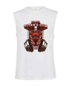 Attack on Titan GYM Vücut Geliştirme Bodybuilding Fitness Tasarım Kesik Kol Unisex Tişört