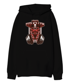 Attack on Titan GYM Vücut Geliştirme Bodybuilding Fitness Tasarım Oversize Unisex Kapüşonlu Sweatshirt