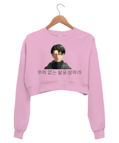 Attack On Titan Levi Ackerman Hayranlarına Özel Kadın Crop Sweatshirt