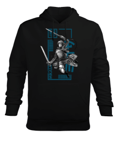 Attack On Titan Mikasa Ackerman Siyah Erkek Kapüşonlu Hoodie Sweatshirt