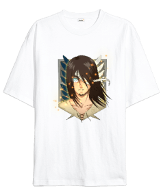 Attack on Titan Tasarım Baskılı Oversize Unisex Tişört