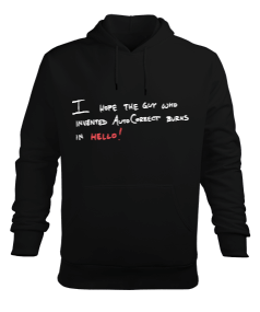 AutoCorrect Erkek Kapüşonlu Hoodie Sweatshirt