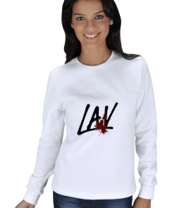 AVL Logo Beyaz KADIN SWEATSHIRT