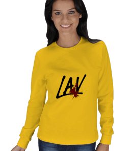 AVL Logo Sarı KADIN SWEATSHIRT