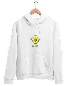 Avocado Beyaz Unisex Kapşonlu Sweatshirt