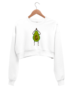 Avocado Man Kadın Crop Sweatshirt Kadın Crop Sweatshirt