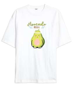 Avocado Relex- Avokado Yoga Beyaz Oversize Unisex Tişört